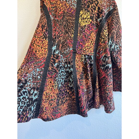 Ali Miles Women's Boho Artsy Colorful Button Front Jacket Cardigan Knit 3X - Picture 9 of 12